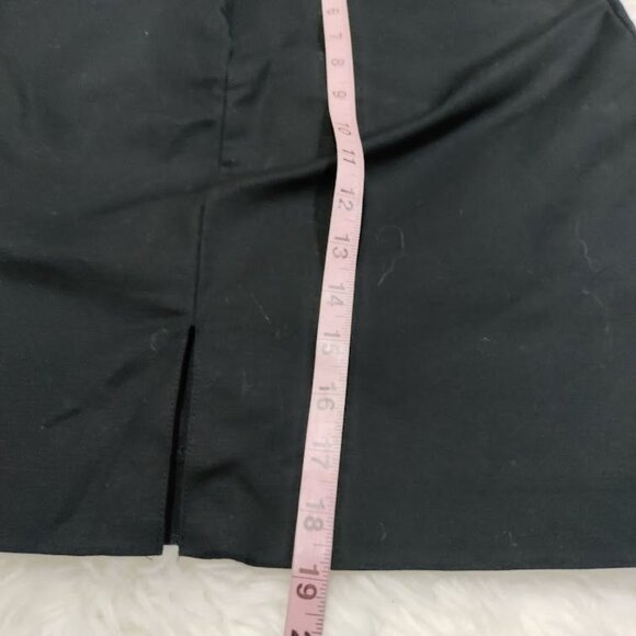 Ellen Tracy Classic Black Mini Skirt 10 Cotton Women's - Picture 8 of 9